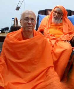 2015 - Swami Advayatmananda after initiation into saṃnyāsa by Pujya Swami Dayananda