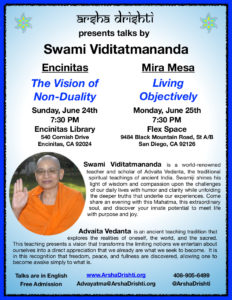 Swami Viditatmananda San Diego 2018