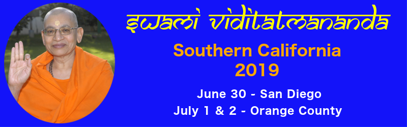 Swami Viditatmananda 2019 Southern California Talks
